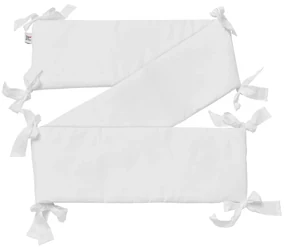 Mantinela de protectie din in alb pentru patut SNOWY WHITE
