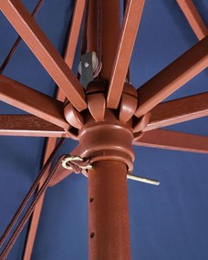 Umbrelă de grădină 270 cm TRATORIA II (lemn) (albastru marin). 1019424