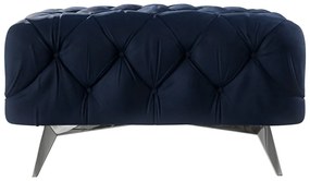 Taburet albastru închis cu tapițerie din catifea Chelsea – Ropez