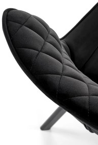 Scaun K520 velvet negru
