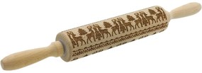 Sucitor din lemn Toro cu decor de ren,  38 cm