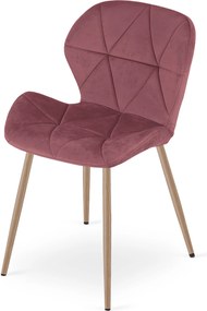 Scaun de masa MANGO VELVET, roz inchis