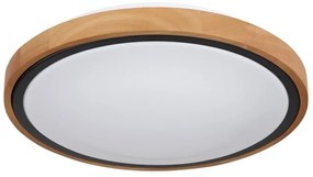 Plafoniera LED cu aspect lemn design modern Bruno maro 30,7cm 12W