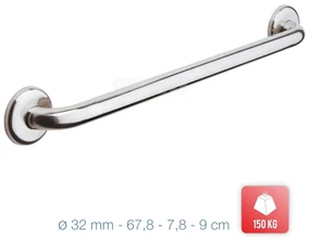 Bara de sustinere pentru baie 60cm Metaform Safe Medium 105H10100, inox