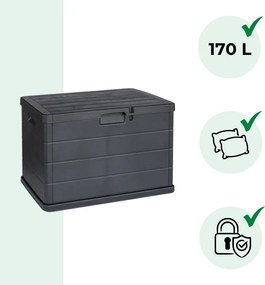 Cutie de depozitare BETA, 170L, 78x55x52cm, antracit I.P.A.E-Progarden