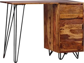 vidaXL Birou de lucru cu 1 Sertar și 1 Dulap, Lemn masiv de palisandru