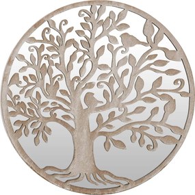 vidaXL Oglindă rotundă,nisip,40x2,5 cm,fier, utilizare în interior