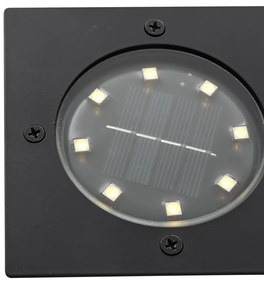 Set de 6 spoturi de sol negre pătrate, inclusiv LED IP65 Solar - Terry