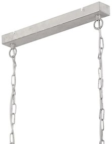 Lustră pe lanț NOEMI 2xE27/60W/230V argintiu