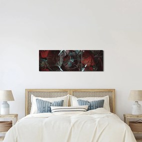 Tablou - Cerc de neon între palmieri (cu ceas) (90x30 cm)