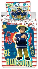 Pompierul Sam Awesome Set de lenjerie de pat Wake Up 140×200cm, 70×90 cm