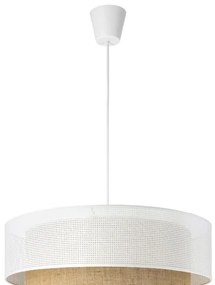 Lustră pe cablu BORHO 1xE27/60W/230V, diam. 40 cm, alb/jută