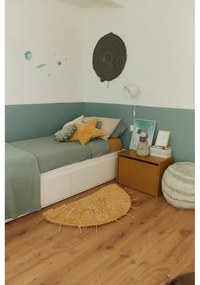 Covor galben muștar lavabil, țesut manual, rotund, din bumbac ø 100 cm Solar Multishape – Lorena Canals