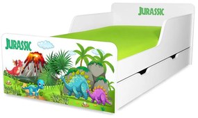 Pat copii Jurassic 2-12 ani cu sertar