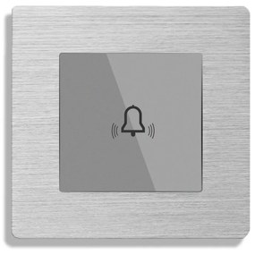 Buton Sonerie cu Touch, cu Revenire, din Sticla si Rama de Aluminiu LUXION