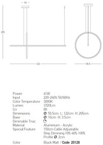 Lustra LED suspendata design minimalist Circle
