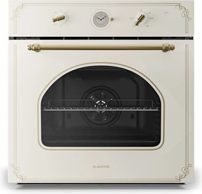 Klarstein Victoria, cuptor încorporat design retro 9 funcții, 50-250 ° C fildeș