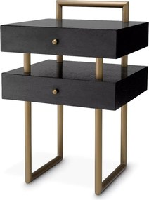 Masuta laterala design LUX Bedini alama periata/ stejar maro