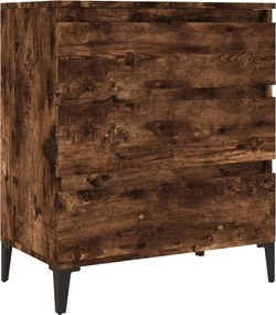 vidaXL Servantă, stejar fumuriu, 60x30x75 cm, lemn compozit