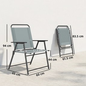 Outsunny scaun pliabil compact pentru terasă | Aosom Romania