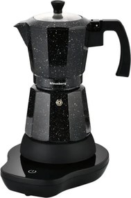 Aparat electric de cafea cubanez Klausberg KB 7998, 500 W, 6 cesti, Element de incalzire incorporat, Supapă de siguranta, Negru