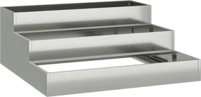 vidaXL Vază pentru Grădină Argintiu 90 x 90 x 35 cm Oțel Galvanizat