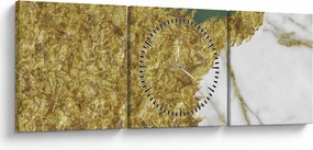 Tablou - Marmură verde N⁰2 (cu ceas) (90x30 cm)