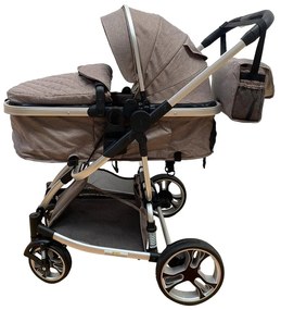 Carucior 2 in 1 transformabil in mod sport, 0-36 luni, Crem - CPC-16-crem