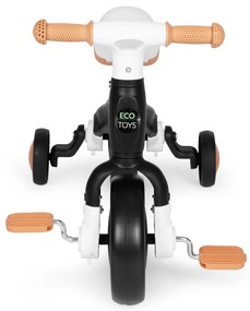 Bicicletă de jogging 3-in-1 cu pedale și roți laterale negru