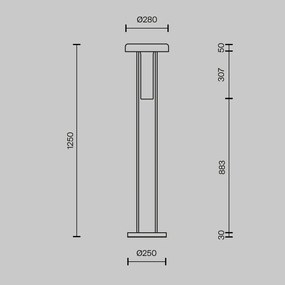 Lampadar modern cu vaza decorativa din sticla Ikebana