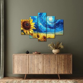 Tablou - Pictura floarea-soarelui (150x105 cm)