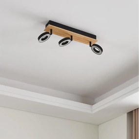 Eglo 901204 - Spot LED RIELVES 3xLED/4,2W/230V negru/maro