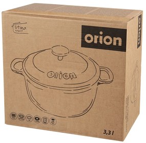 Oală cu capac din fontă 3,3 l adecvată pentru plita cu inducție LITINA SMALT – Orion