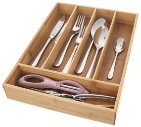 Organizator din bambus pentru tacâmuri pentru sertar 26 x 35 cm - Orion