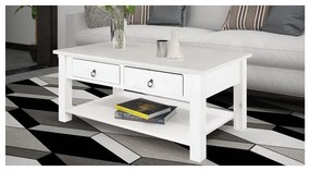 Măsuță de cafea din lemn de pin Støraa Inda, alb