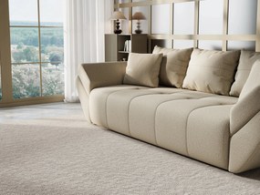 Canapea extensibilă dumonde cu ladă de depozitare si sezut confortabil din spuma high-density, Berlin Enjoy Camel 250x100 cm