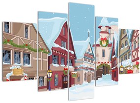 Tablou - Stradă de iarnă (150x105 cm)