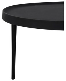 Măsuțe de cafea negre 2 buc. rotunde ø 75 cm Tobias – Light &amp; Living