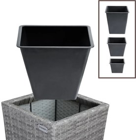 Deuba Set 3 ghivece de flori - gri
