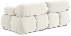 Canapea modulară albă cu tapițerie din catifea 190 cm Lokua – Makamii