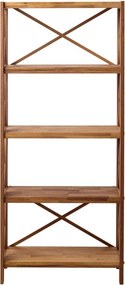 Etajeră în culoare naturală din lemn de stejar 70x161 cm X-Shelf – Unique Furniture