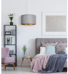 Lustră pe cablu Duolla ROLLER 1xE27/15W/230V light d. 40 cm verde/auriu