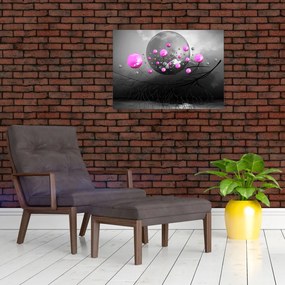 Tabloul cu bile roz (70x50 cm)
