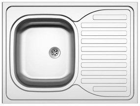 Expedo Corp bucătărie pentru chiuvetă ALBERTA ZL 2F BB + chiuvetă de bucătărie, 80x82x52, alb