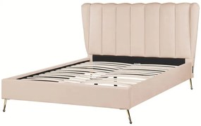 Pat matrimonial 140 cm Mirabell (bej) (cu somieră) (cu port USB). 1081444