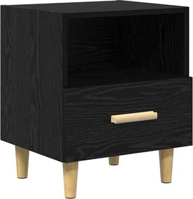 vidaXL Dulap de noapte Stejar Negru 40 x 35 x 47 cm Lemn compozit