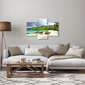 Tablou - Seychelles, plaja Takamaka (90x60 cm)