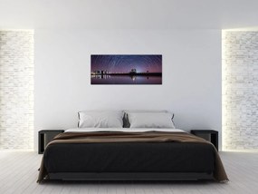Tablou cu cerul nocturn și stele (120x50 cm)