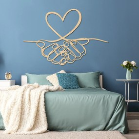 DUBLEZ | Decorațiune de perete din lemn - Inimă în mâini