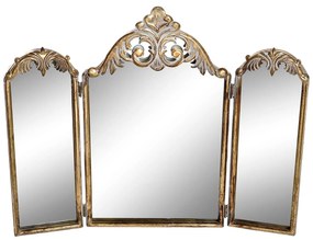 Oglinda Romantic din metal auriu 43x35 cm